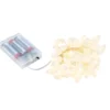 LED-Lichterkette, Weiße Knospen, 100 LEDs in Warmweiß, inkl. Timer-Funktion