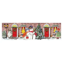 LED-Lichthaus, Nostalgische Weihnacht 1, Ø 11cm, 22cm hoch, inkl. Draht-Lichterkette, mit Timer