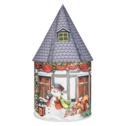 LED-Lichthaus, Nostalgische Weihnacht 7, Ø 11cm, 22cm hoch, inkl. Draht-Lichterkette, mit Timer