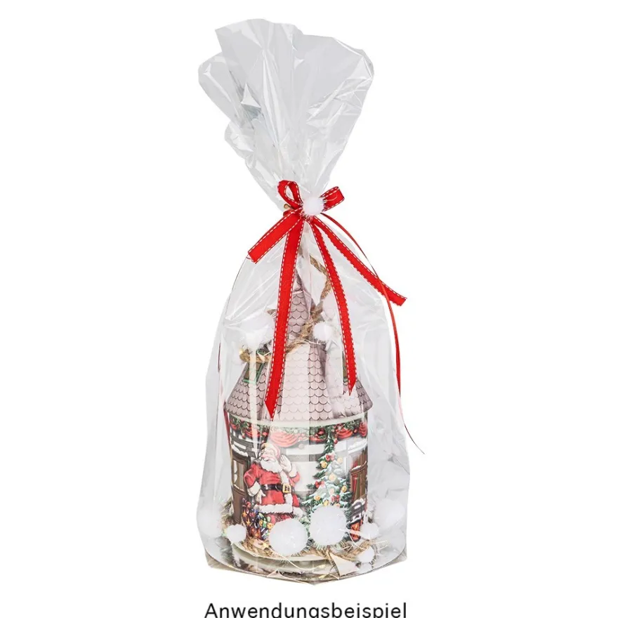 LED-Lichthaus, Nostalgische Weihnacht 7, Ø 11cm, 22cm hoch, inkl. Draht-Lichterkette, mit Timer