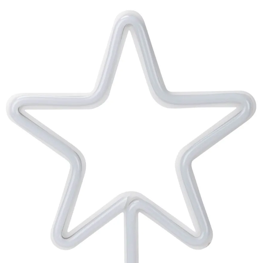 LED-Lichtschlauch, Stern mit Podest, 30,5cm hoch, warmweiß, inkl. Timer