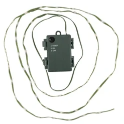 LED-Micro-Lichterkette, warmweiß, inkl. Timer, grünes Soft-Kabel, 50er