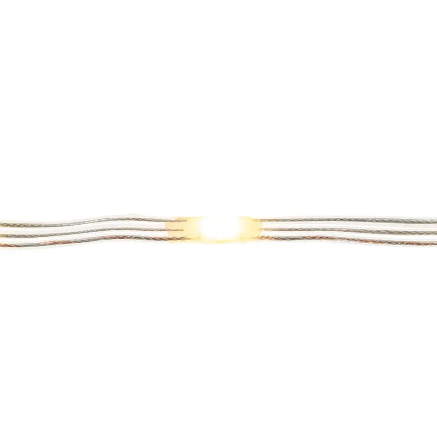 LED-Micro-Lichterkette, warmweiß, inkl. Timer, transparentes Soft-Kabel, 50er