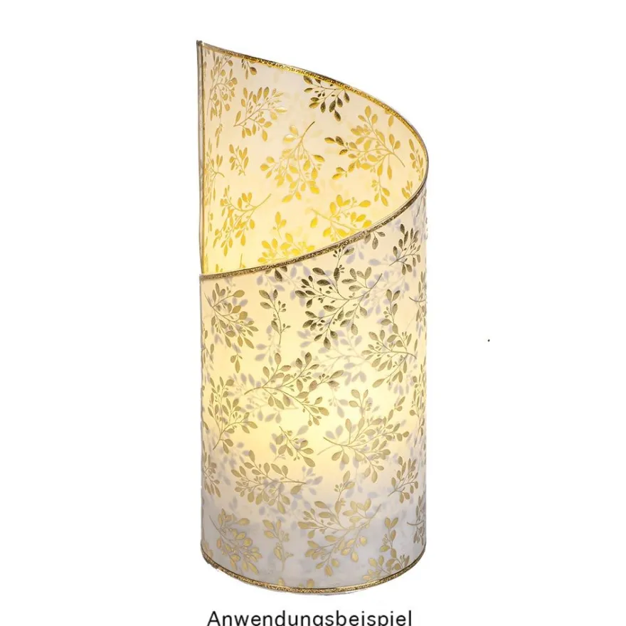 LED-Podest, rund, Ø 8,5cm, 4,2cm hoch, weiß, 6 LEDs, warmweiß, Timer-Funktion
