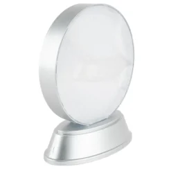 LED-Relaxleuchte, Rundform, Ø 11,7cm, Diamant-Lichteffekt-Folie, inkl. Batterien, silber