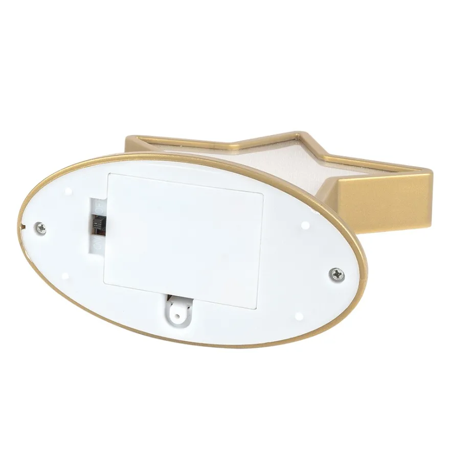 LED-Relaxleuchte, Stern, hellgold, Höhe 16cm, inkl. Batterien