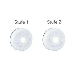 LED-Spot, zum Kleben, Ø6,8cm, 2,5cm hoch, Regenbogen-Lichteffekt