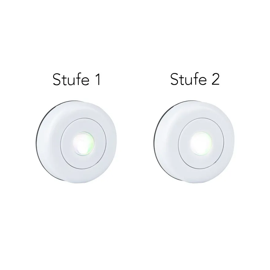 LED-Spot, zum Kleben, Ø6,8cm, 2,5cm hoch, Regenbogen-Lichteffekt