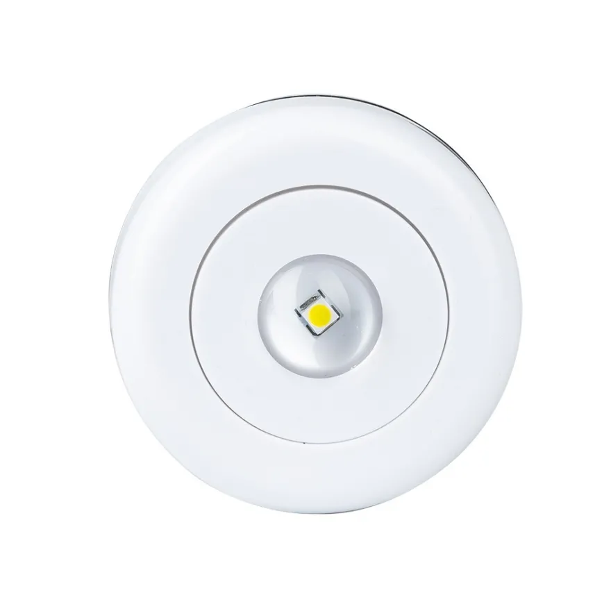 LED-Spot, zum Kleben, Ø6,8cm, 2,5cm hoch, weißes Licht