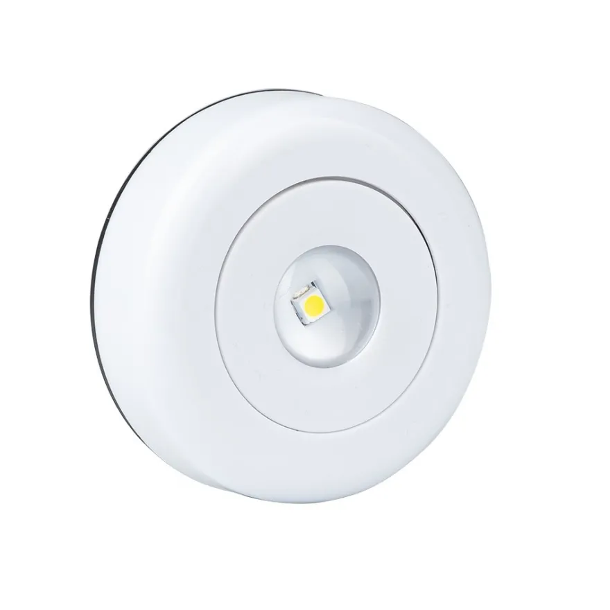 LED-Spot, zum Kleben, Ø6,8cm, 2,5cm hoch, weißes Licht