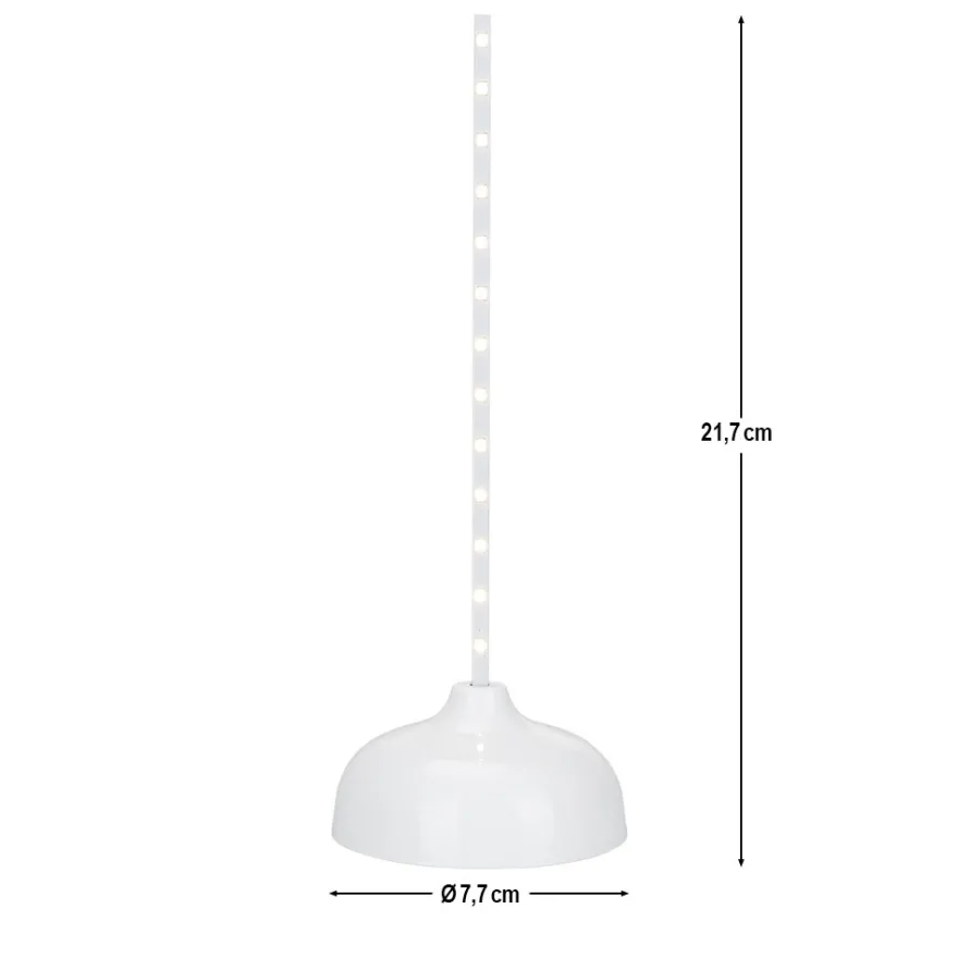 LED-Stab-Podest, 21,7cm hoch, Fuß: Ø7,7cm, 26 LEDs in Warmweiß, mit Timer-Funktion