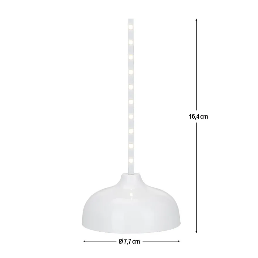 LED-Stab-Podest, 16,4cm hoch, Fuß: Ø7,7cm, 20 LEDs in Warmweiß, mit Timer-Funktion