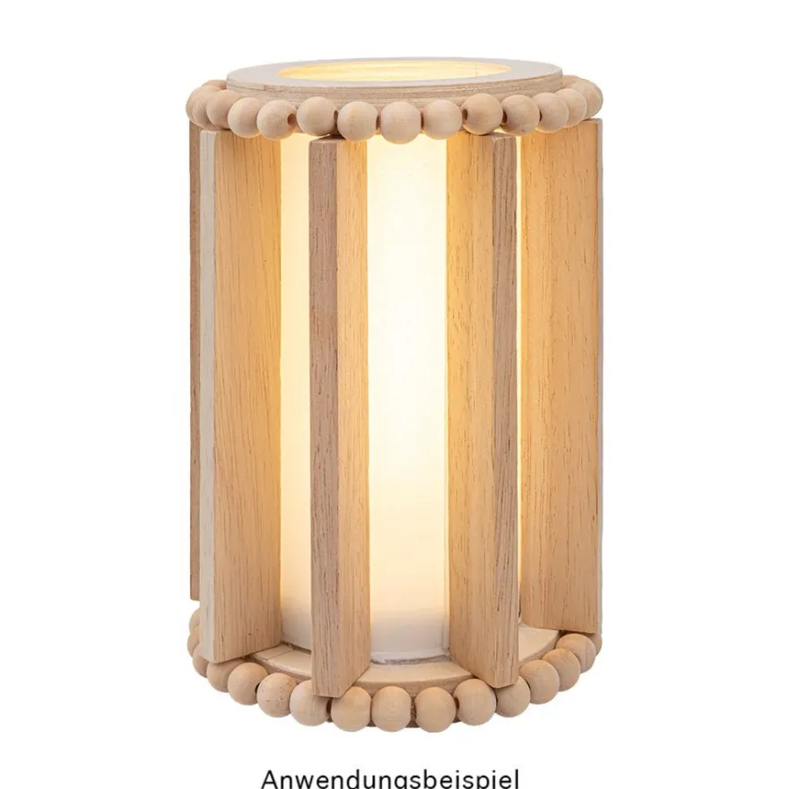 LED-Stab-Podeste, 3 Höhen, Ø7,7cm, 14-26 LEDs, warmweiß, inkl. Timer