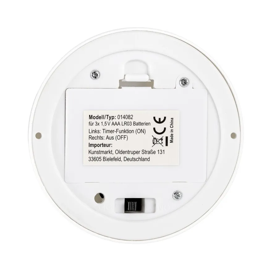 LED-Stab-Podeste, 3 Höhen, Ø7,7cm, 14-26 LEDs, warmweiß, inkl. Timer