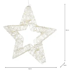 LED-Stern aus Metall, Ø 40,2cm, 960 LEDs in Warmweiß, netzbetrieben, inkl. Timer
