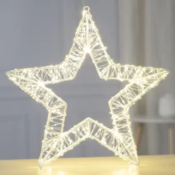 LED-Stern aus Metall, Ø 40,2cm, 960 LEDs in Warmweiß, netzbetrieben, inkl. Timer