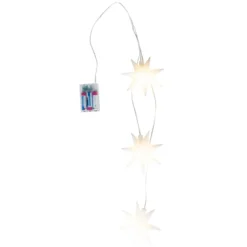 LED-Sterne-Trio zum Hängen, 3 weiße Sterne je Ø 12cm, warmweiß, inkl. Timer