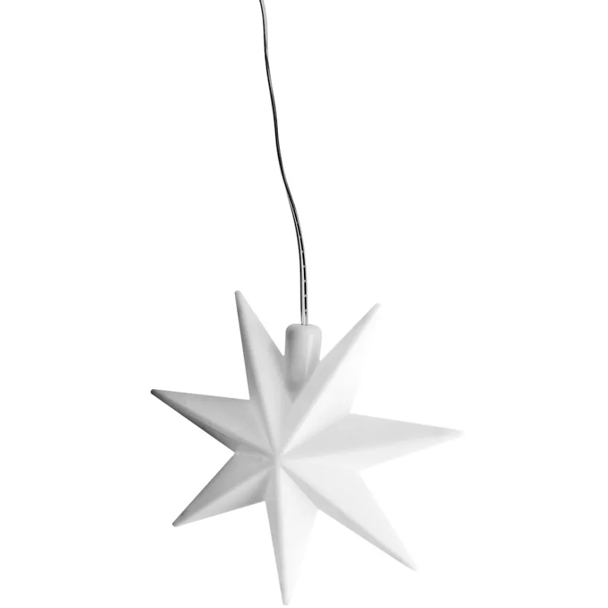 LED-Sterne-Trio zum Hängen, 3 weiße Sterne je Ø 12cm, warmweiß, inkl. Timer