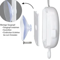 LED-Stern Infinity 2, 15cm x 1,2cm x 14,2cm, warmweiß, inkl. Timer, mit Saugnapf
