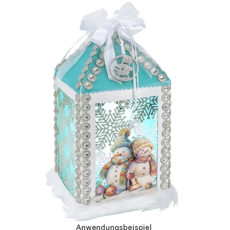 LED-Säule, weißes Licht, 13cm hoch, wiederaufladbar, Timer-Funktion