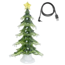 LED-Tannenbaum, zum Aufstellen oder Aufhängen, 50 LEDs in kaltweiß