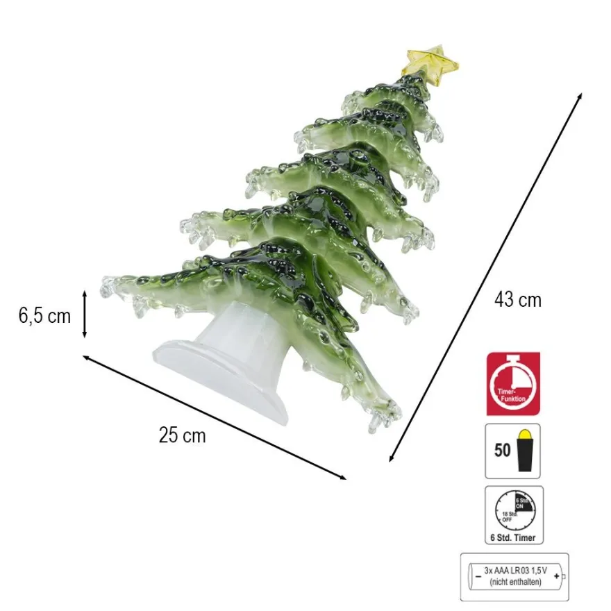 LED-Tannenbaum, zum Aufstellen oder Aufhängen, 50 LEDs in kaltweiß