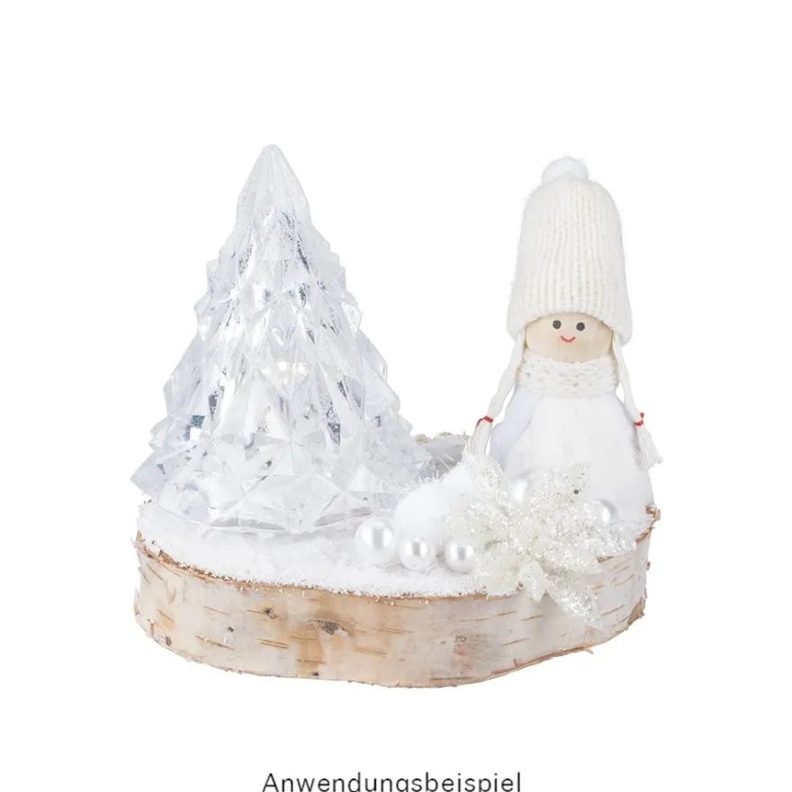 LED-Tannenbäume, Kristalloptik, transparent, 8cm hoch, 2 Stück