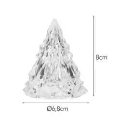 LED-Tannenbäume, Kristalloptik, transparent, 8cm hoch, 2 Stück