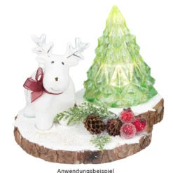 LED-Tannenbäume, Kristalloptik, transparent, 8cm hoch, 2 Stück