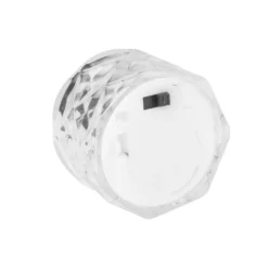 LED-Teelichter, facettiert, transparent, 5cm hoch, 6 Stück