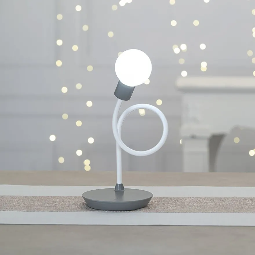 LED-Tischlampe, mit flexiblem Arm, 53cm hoch, dimmbar, USB-Kabel oder batteriebetrieben