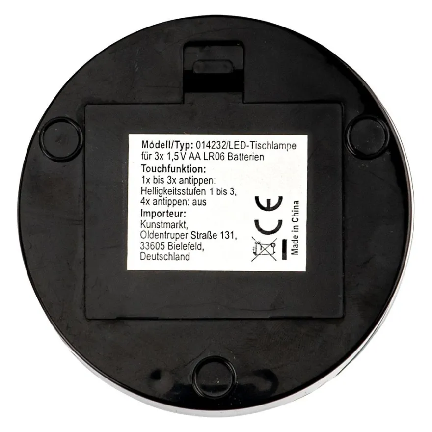 LED-Tischlampe, mit Touchsensor, 14,5cm hoch, dimmbar, USB-Kabel oder batteriebetrieben