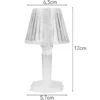 LED-Tischlämpchen, Kristalloptik 2, transparent, 12cm hoch, 2 Stück