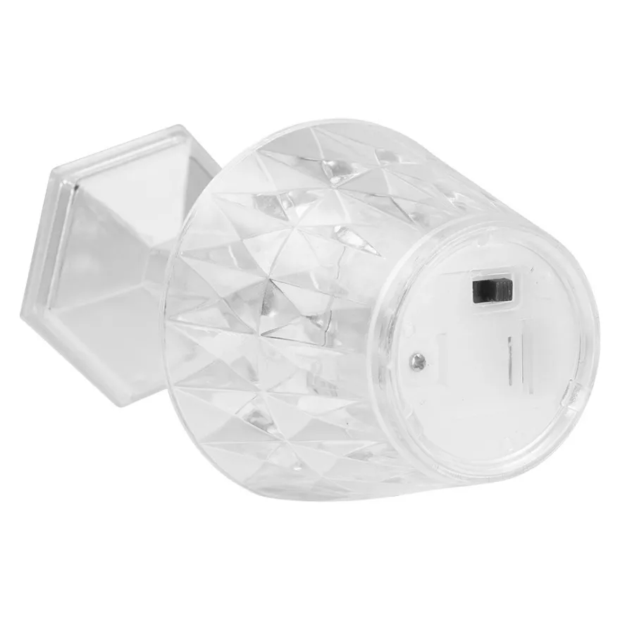 LED-Tischlämpchen, Kristalloptik 1, transparent, 12cm hoch, 2 Stück