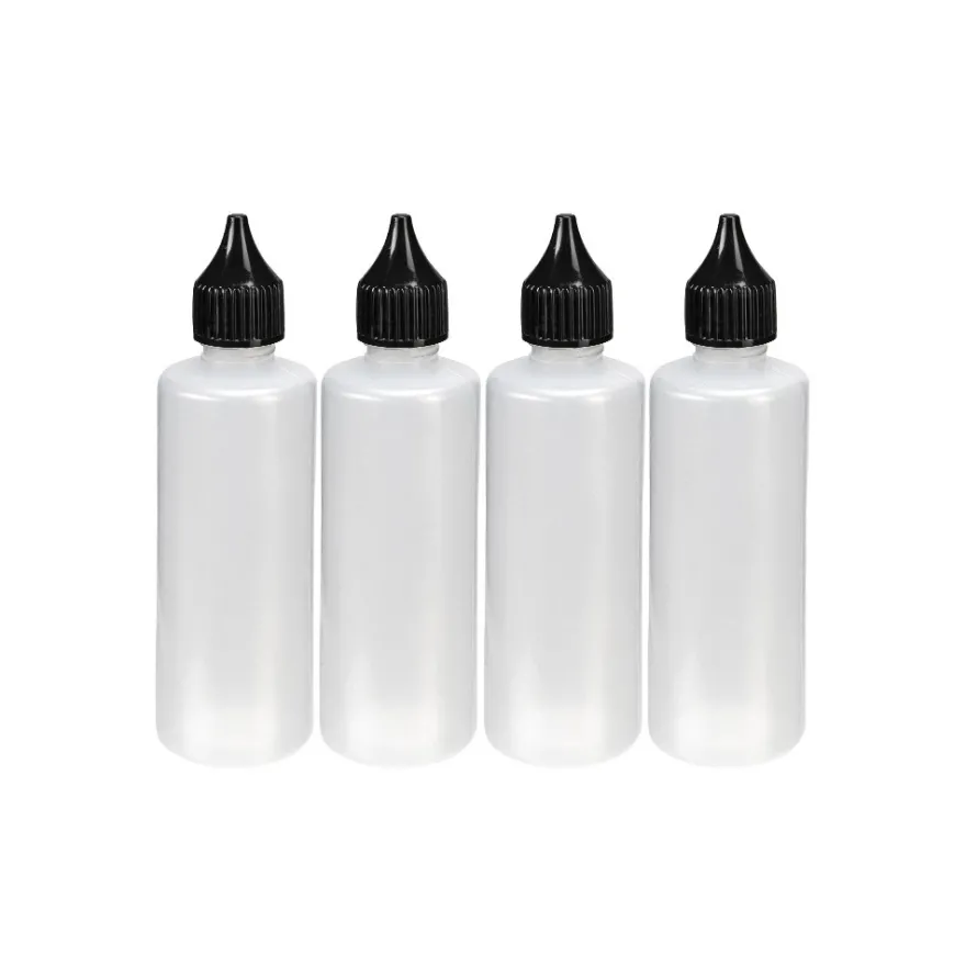 Leerflaschen, für je 90 ml Inhalt, Ø 3,7cm, 12,5 cm hoch, 4 Stück