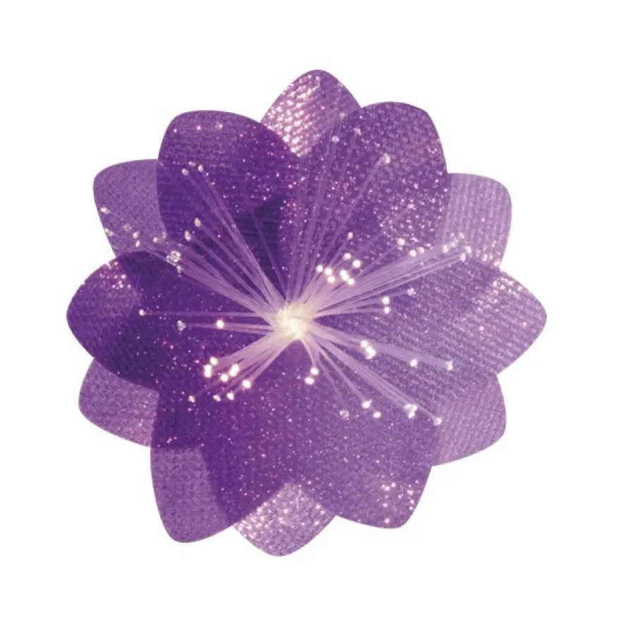 Lichteffekt-Blume, Diamant-Effekt, Ø6cm, violett, 10er Set