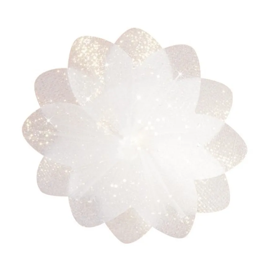 Lichteffekt-Blume, Diamant-Effekt, Ø6cm, transparent, 10er Set
