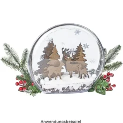 Magic Medaillon, zum Aufstellen, 2-teilig, 25cm x 22cm x 8,5cm, 1 Draht-Rundbogen, 10 Kabelbinder
