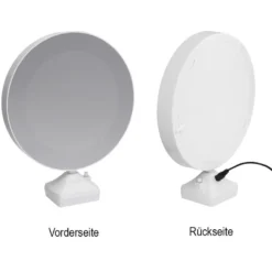 Magic Mirror, 20,2cm x 6,5cm x 25cm, 8 LEDs, inkl. 10 Motiv-Rückscheiben, inkl. Timer