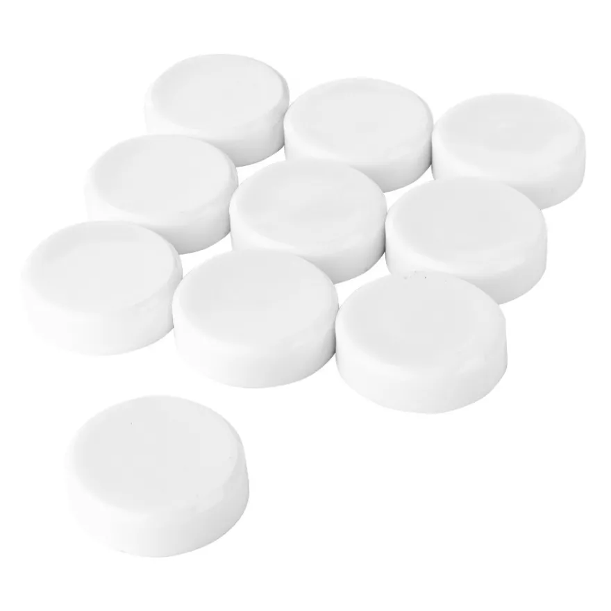 Magnete, Ø 3cm, 1cm hoch, weiß, 10 Stück