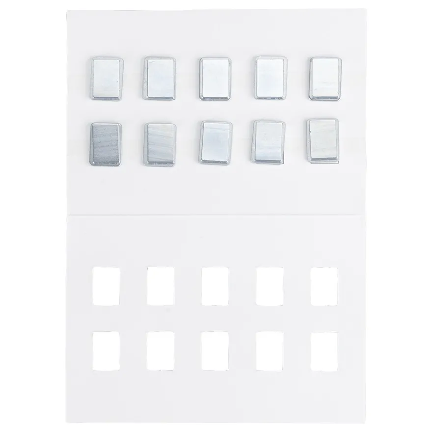 Magnete rechteckig, 10 Magnete 1,5cm x 1cm, 10 Metallscheiben 1,7cm x 1,2cm, 10 Stück
