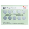 Magnete rund, 10 Magnete Ø 1,5cm, 10 Metallscheiben Ø 1,7cm, 10 Stück