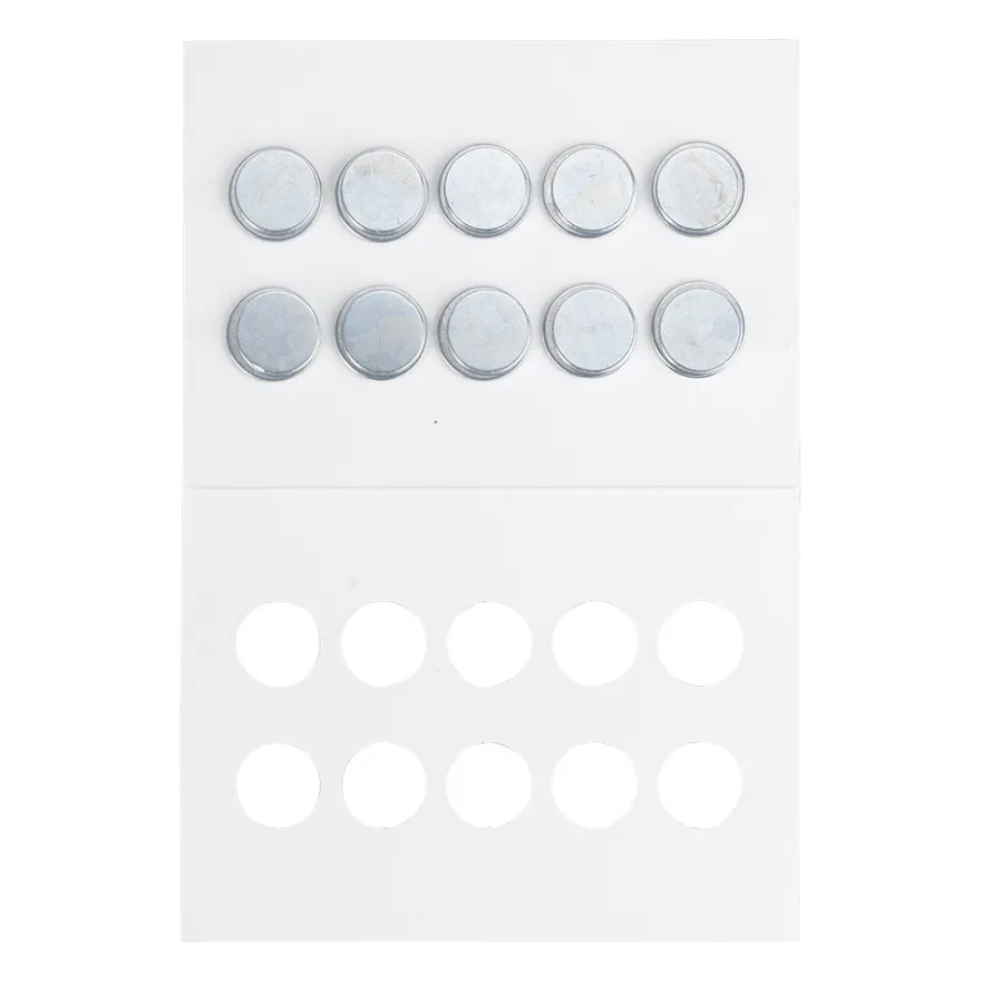 Magnete rund, 10 Magnete Ø 1,5cm, 10 Metallscheiben Ø 1,7cm, 10 Stück
