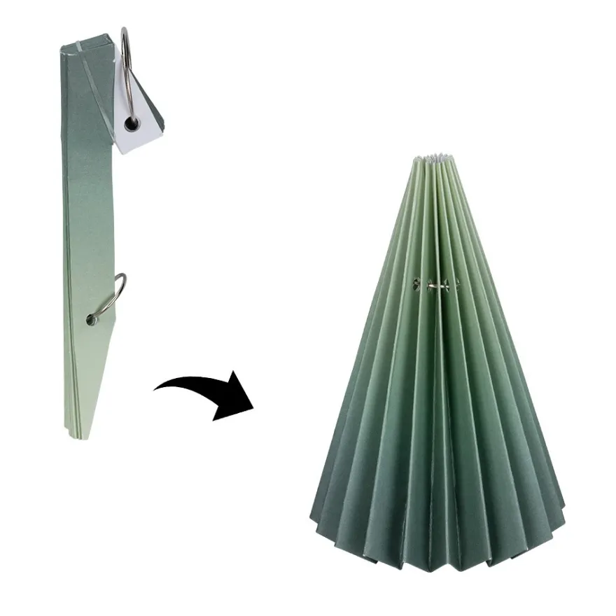Magnet-Falt-Tanne, Design 4, Ø8,5cm, 12,5cm hoch, 180g/m², inkl. Tannenspitze