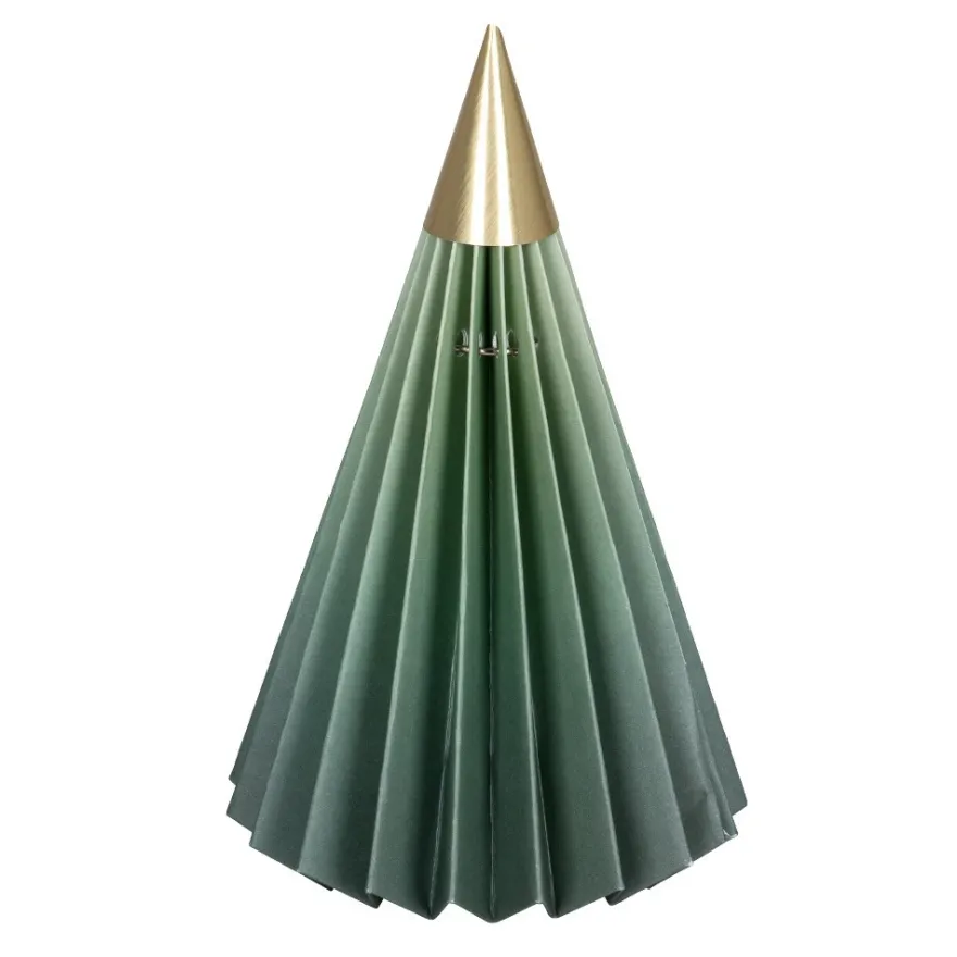 Magnet-Falt-Tanne, Design 4, Ø8,5cm, 12,5cm hoch, 180g/m², inkl. Tannenspitze