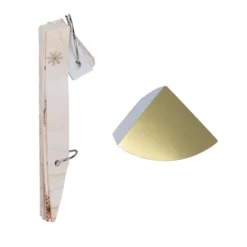 Magnet-Falt-Tanne, Design 2, Ø8,5cm, 12,5cm hoch, 180g/m², inkl. Tannenspitze