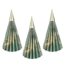 Magnet-Falt-Tannen, Design 5, Ø8,5cm, 12,5cm hoch, 180g/m², inkl. Tannenspitzen, 3 Stück
