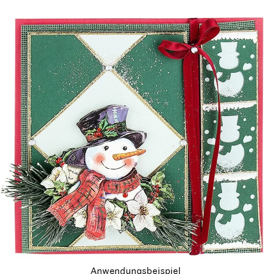 Magnet-Stanzer, Schneemann, 3,3cm x 3,6cm