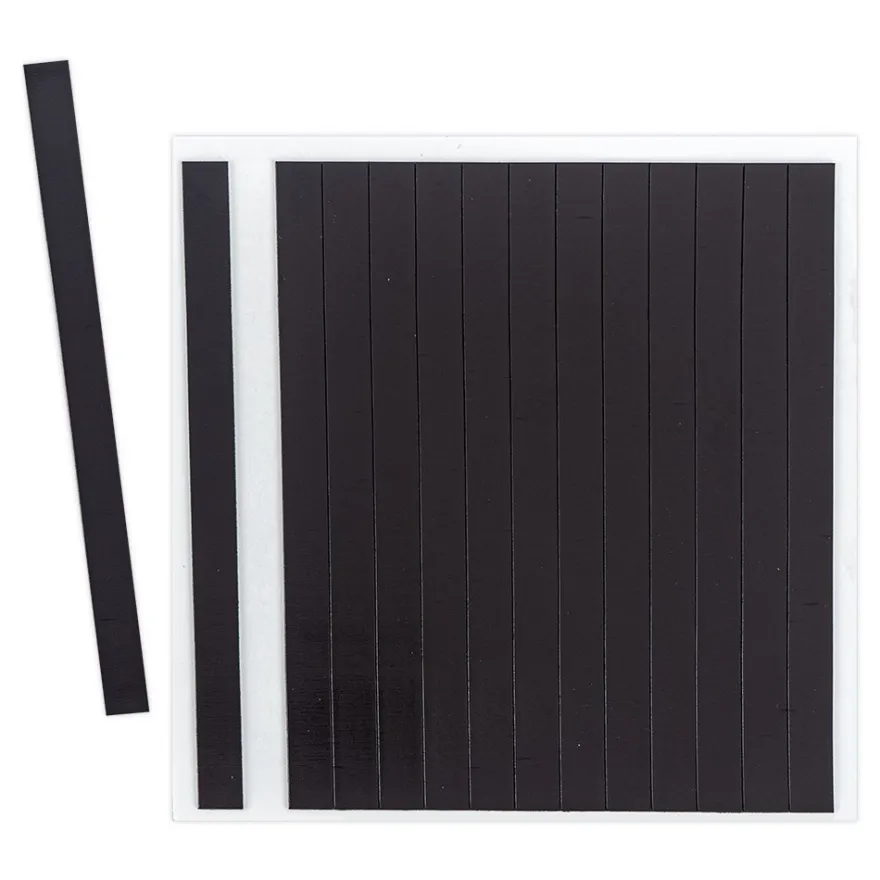 Magnetstreifen, selbstklebend, 0,7cm x 9,8cm, 0,5mm stark, 14 Streifen