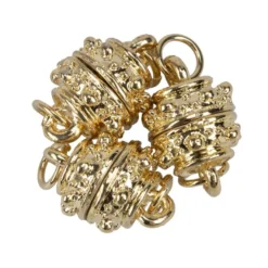 Magnet-Verschlüsse, Design 2, Ø10mm, goldfarben, 3 Stück